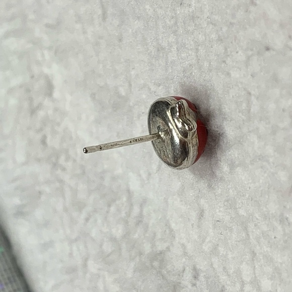 VTG Sterling Silver & Enamel Ladybug Post Earrings - Picture 6 of 7